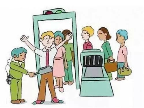 一次固定安检仪的检查,此后工作人员还将在检票口划定"二次安检"区域