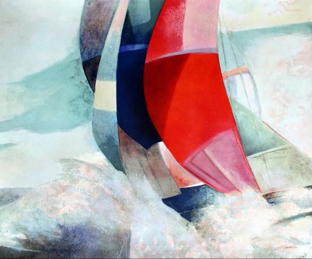 色彩和谐色调鲜艳法国抽象派装饰画家claudegaveau