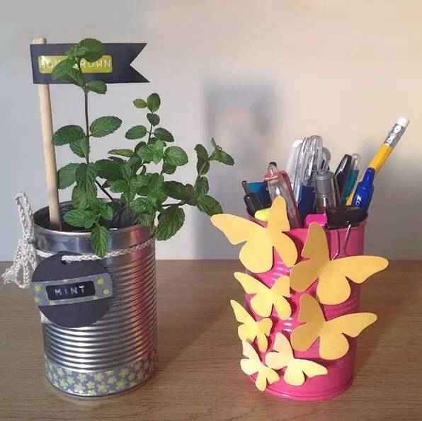 家中的废物利用起来,竟然变成小花园!_花盆