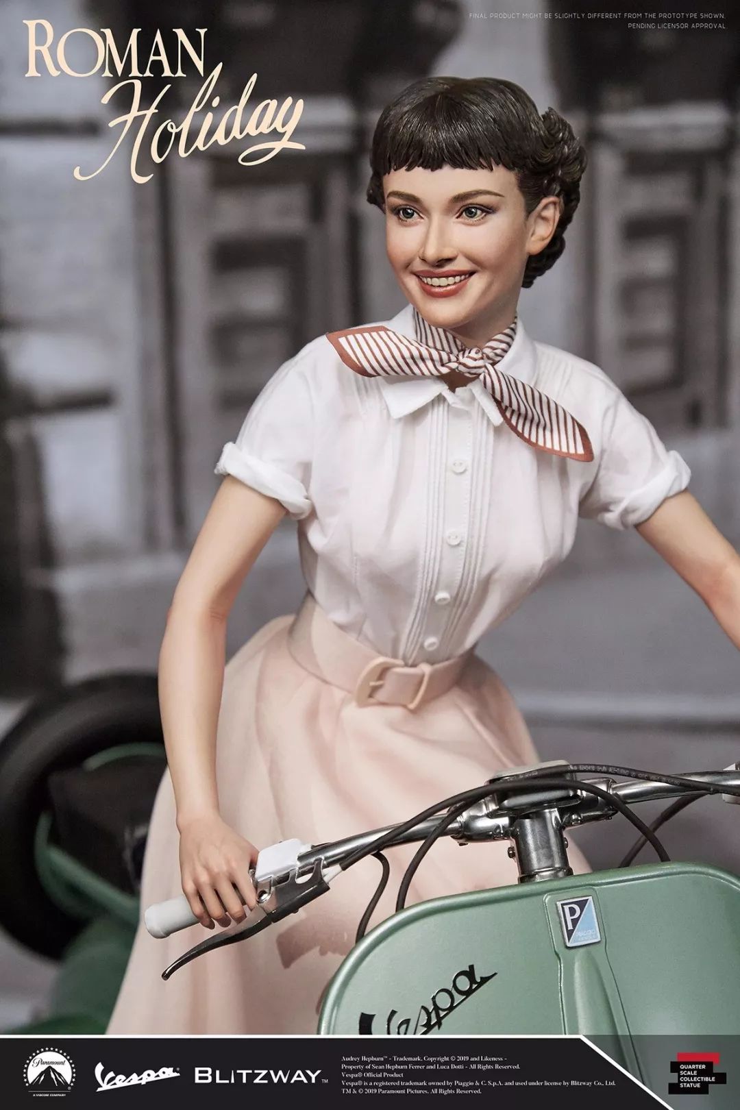 新品预定blitzway14罗马假日安妮公主奥黛丽赫本套装vespa踏板车bwns