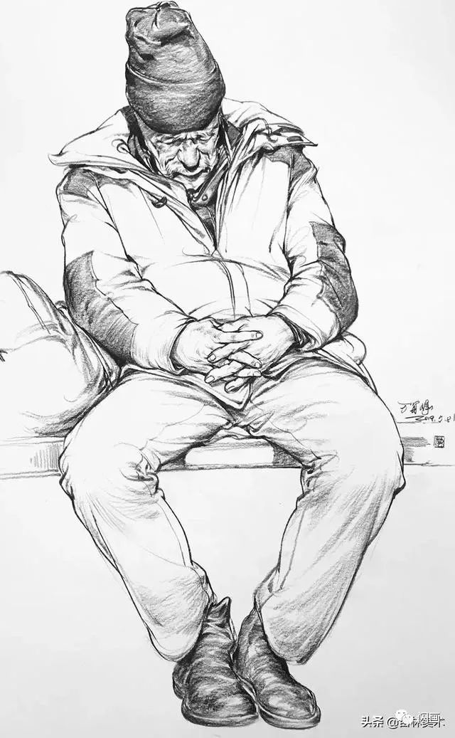 川美速写全国第一名线面速写作品临摹欣赏