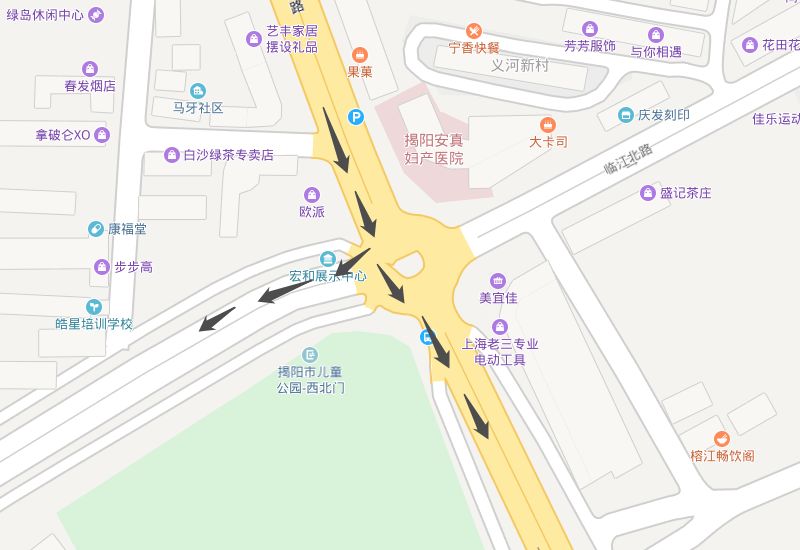 北河大桥头马牙环岛路口究竟怎么走?路线示意图来了