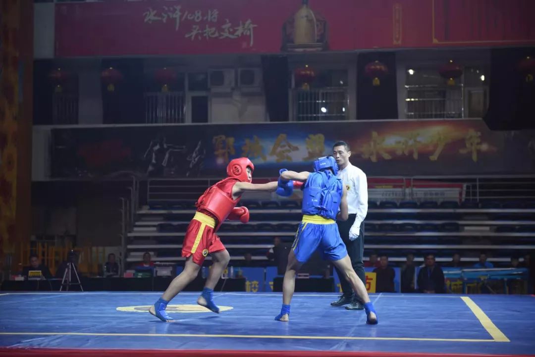 10月15日,2019年中国体育彩票杯山东省武术散打冠军赛在郓城县宋江
