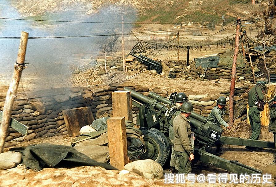 难得一见的彩色老照片 朝鲜战争中的美国炮兵