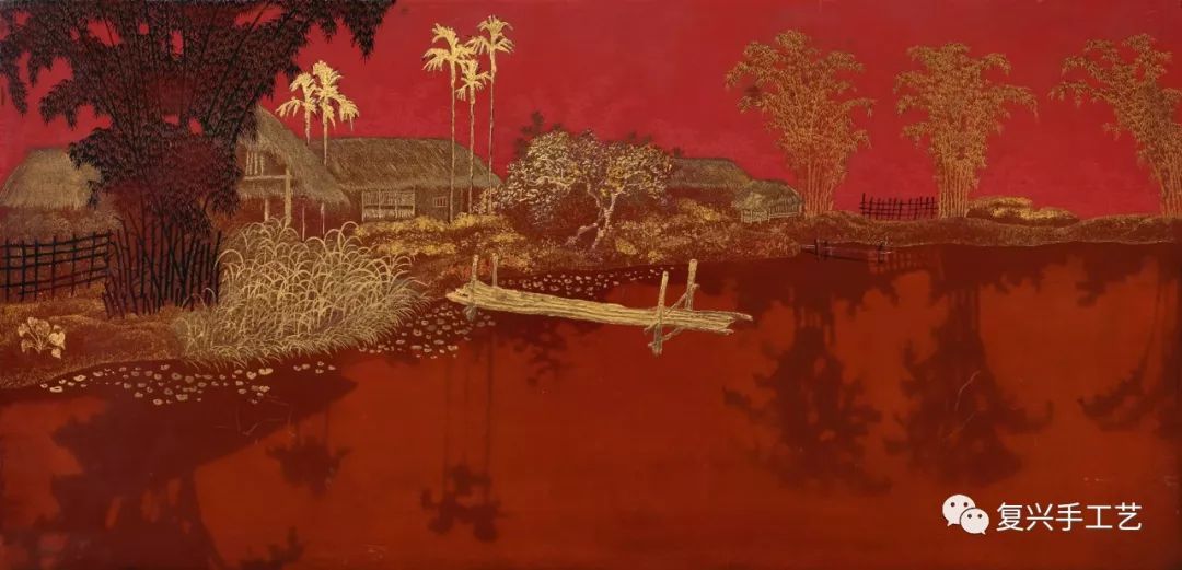 诗意的南国景象——越南漆画