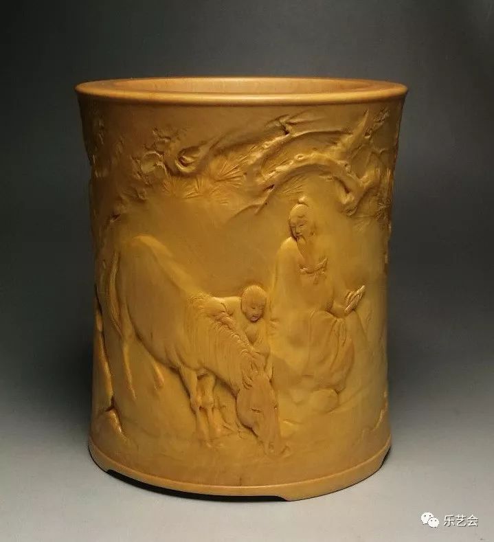 陈向民笔筒雕刻作品欣赏2019一带一路艺术上海国际博览会专刊