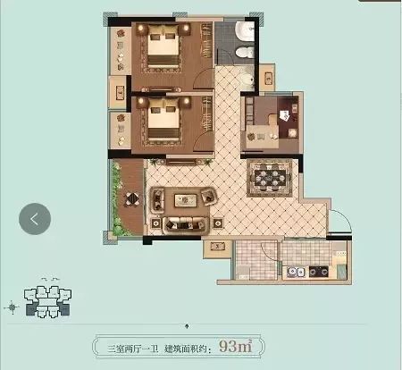 建面约93㎡户型方正,精致实用阔景高层,浪漫怡然澳海集团 四盘齐耀全