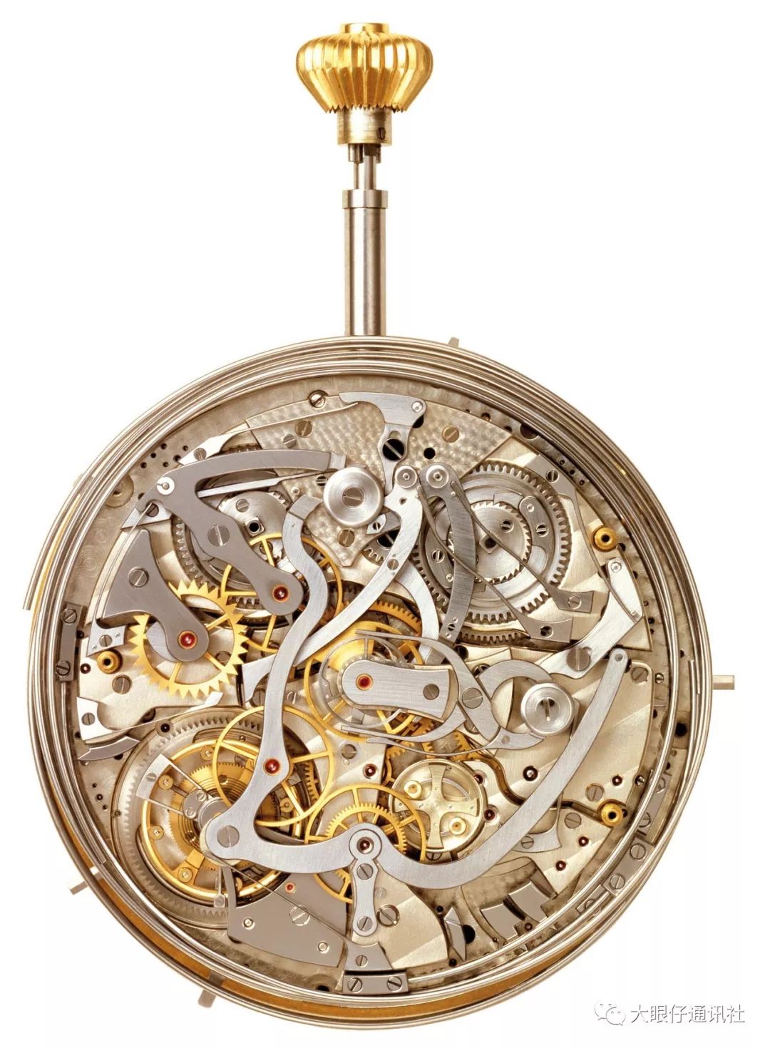calibre 89超级复杂怀表机芯的一层机械结构,机芯分为很多层"star
