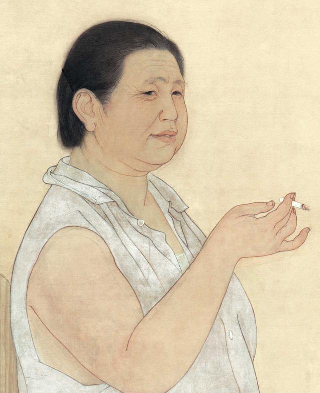 中国工笔人物画家何家英千秋无绝色悦目是佳人
