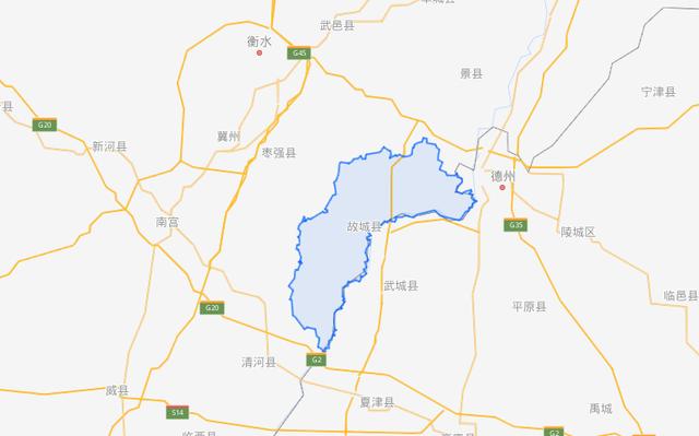 衡水地区故城县地图图片