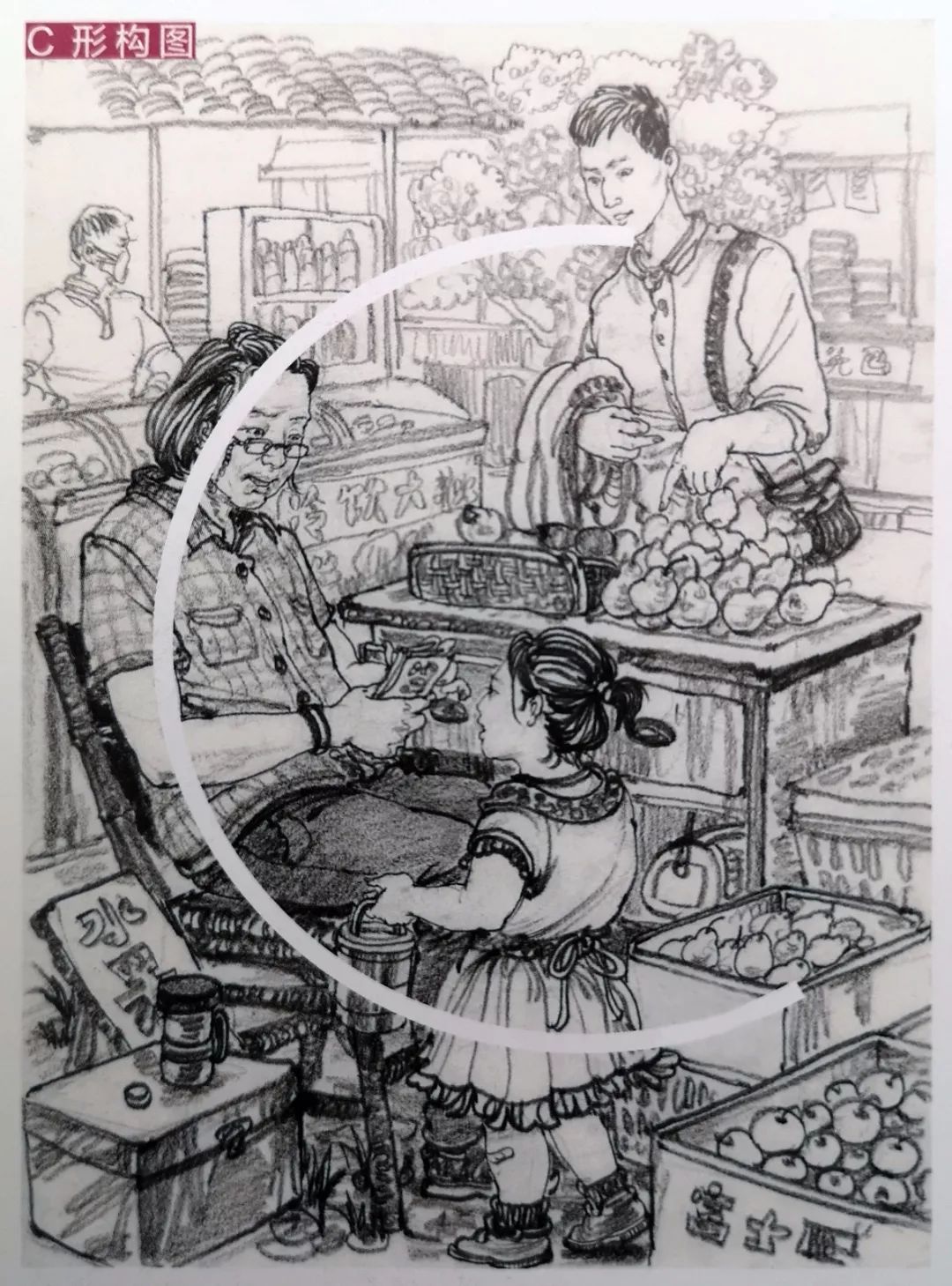 场景速写中有哪些构图形式