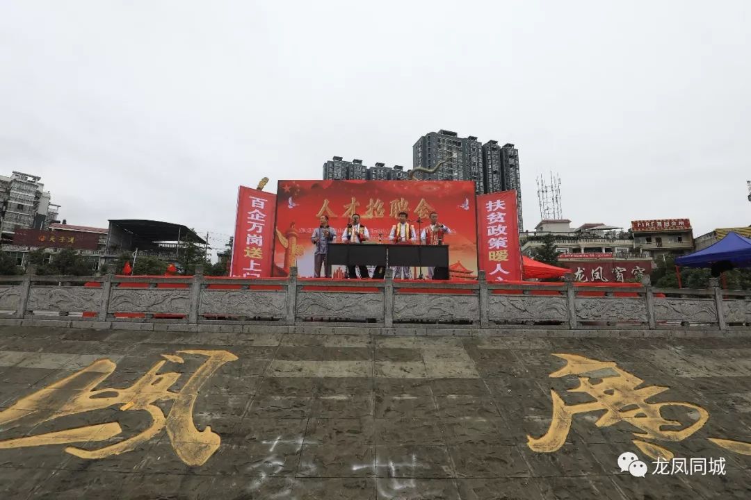 龍山縣2019促進轉移就業,助力脫貧攻堅聯合招聘會今天在龍鳳廣場舉行