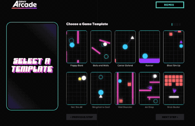 全世界最大的动图网站,最近推出了小游戏平台arcade_giphy
