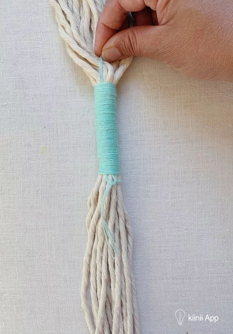 diy彩色缠线结绳墙挂