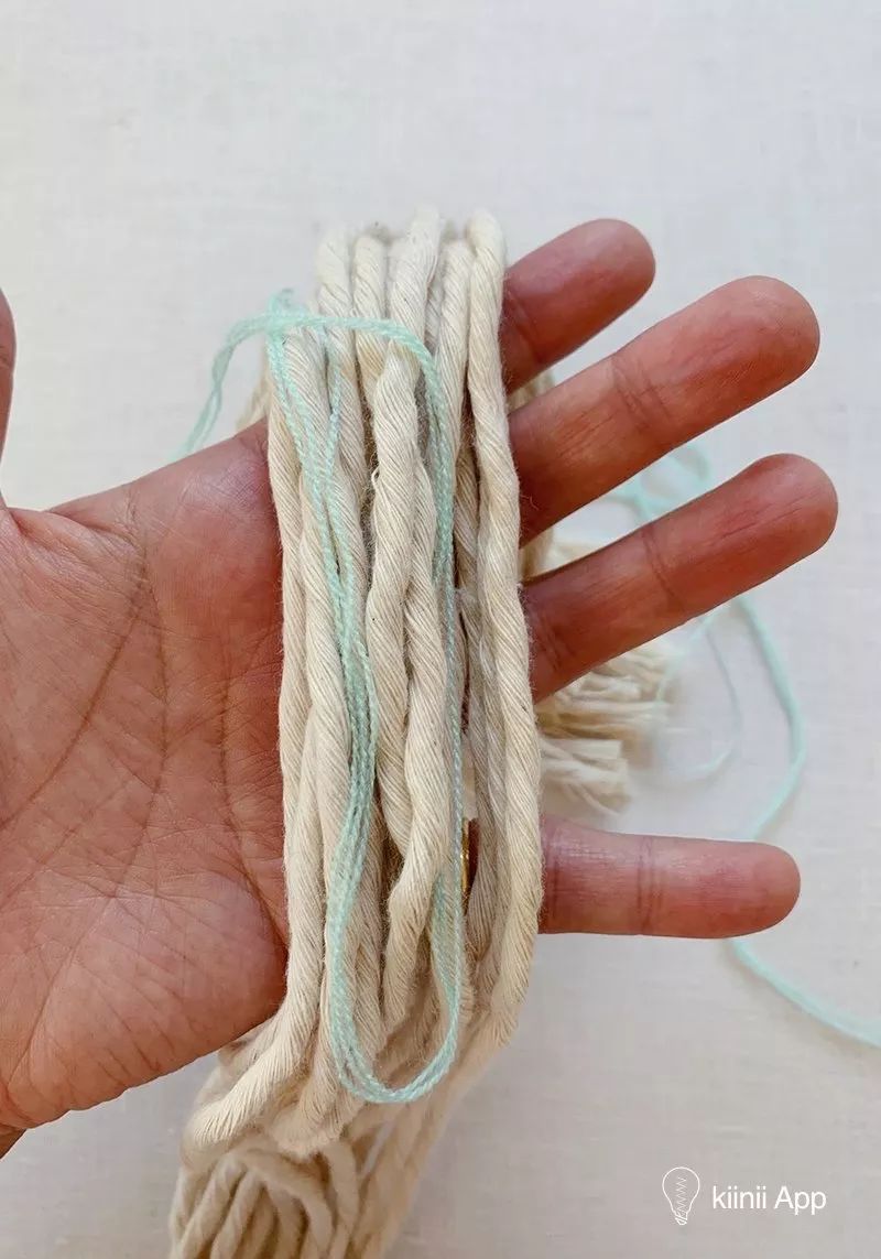 diy彩色缠线结绳墙挂