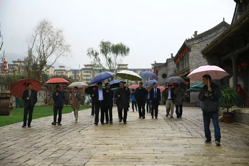 天空中伴著小雨,來自國內部分省份博物館館長,專家在鹿泉區龍泉古鎮