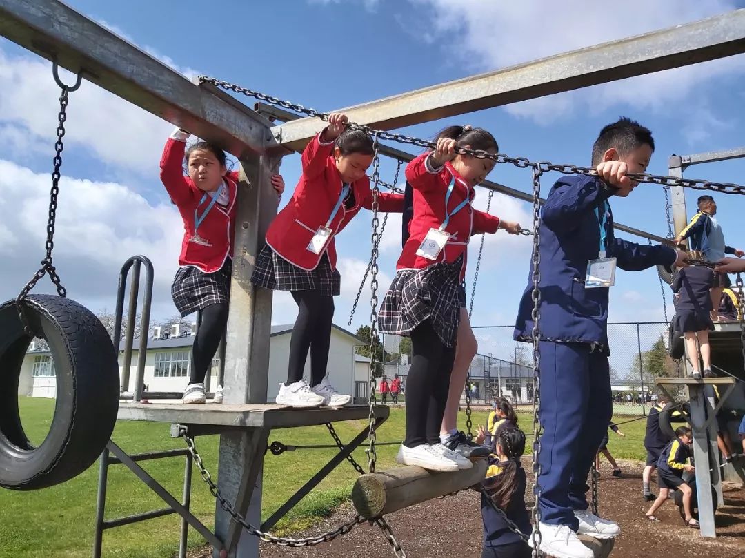 都拥有大片的绿地用于学生进行体育活动,每天的课程中都有户外体育课