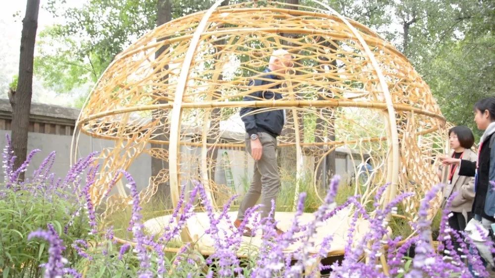 花园建造节开营仪式上《弹弹弹》团队与王向荣教授合影实际弹跳效果