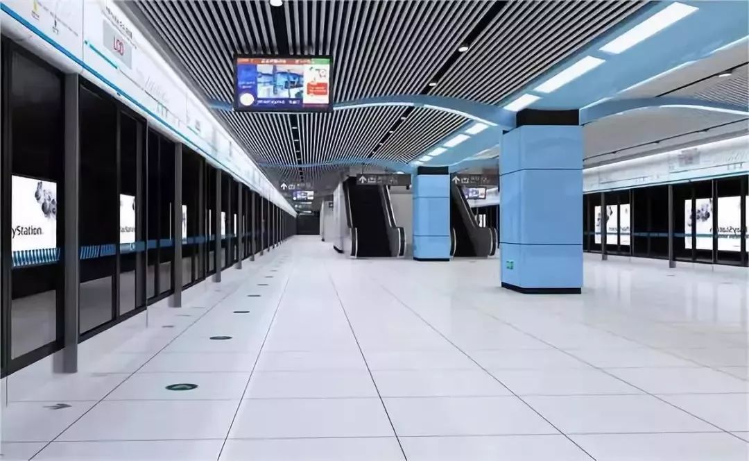 中山公园站效果图,为地下两层岛式车站