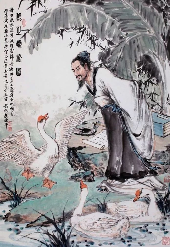 《王羲之爱鹅》尺寸:100x68cm▲《苏轼·气节图》尺寸:100x68cm