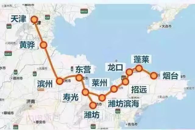 潍烟高铁福山路线图图片