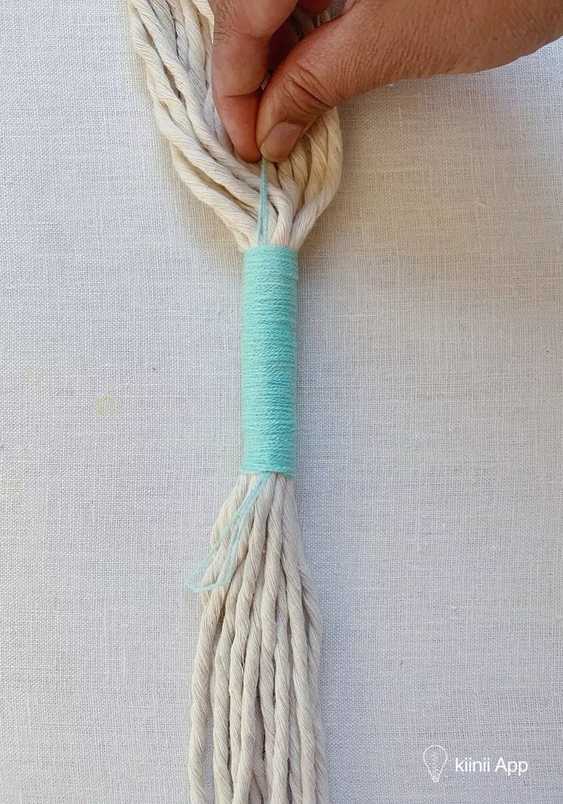 diy彩色缠线结绳墙挂