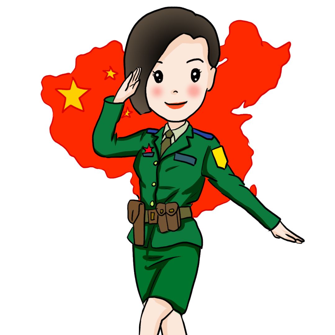 空军女兵卡通图片图片