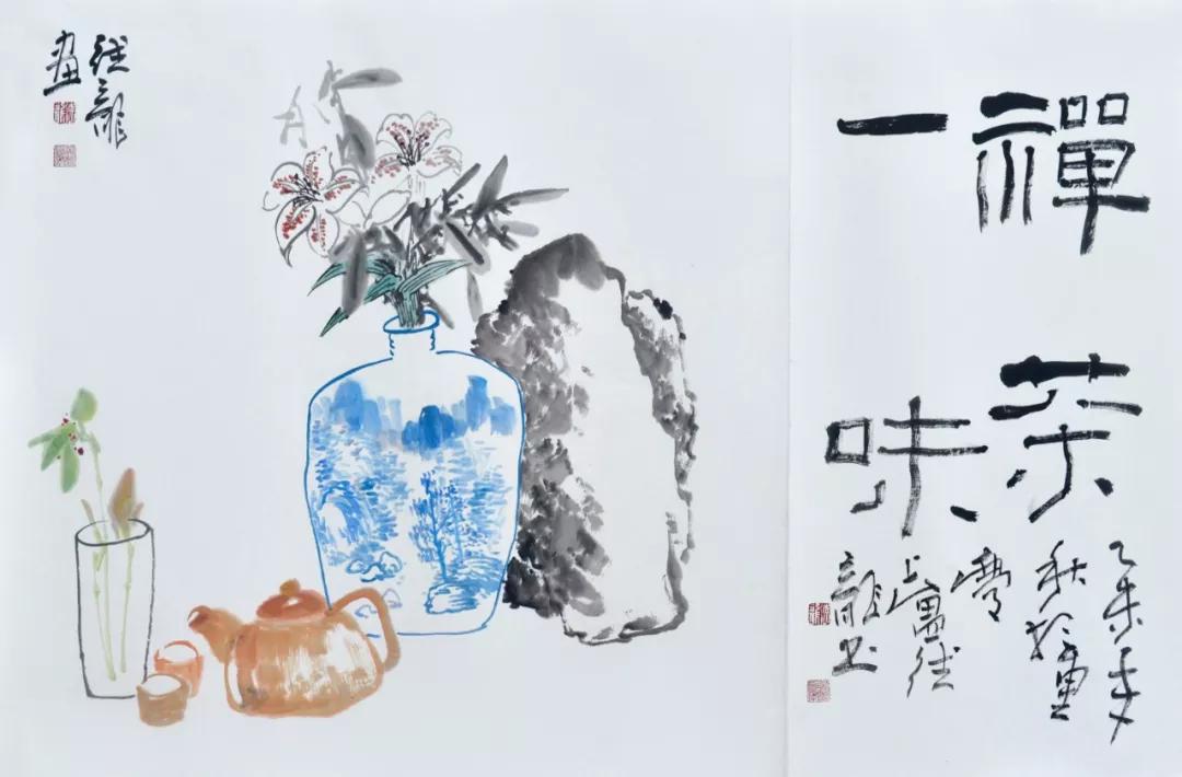 画廊推荐画家卢德龙禅茶一味