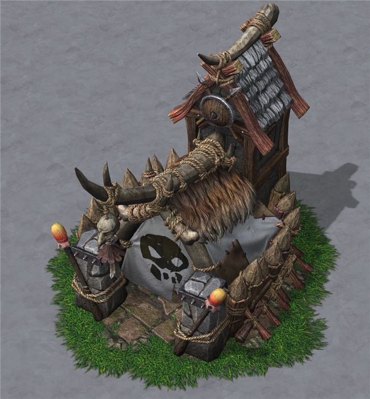 战役建筑:人族建筑:兽族建筑:第一个建模是巫妖克尔苏加德骑着辆"不死