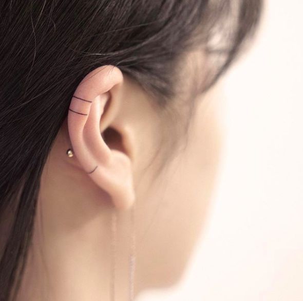 哪里的文身最美我觉得是耳朵