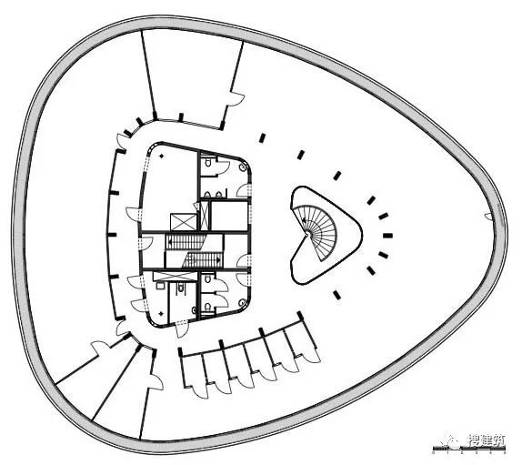 平面图屋顶平面图东立面南立面西立面北立面示意图建筑师:rau