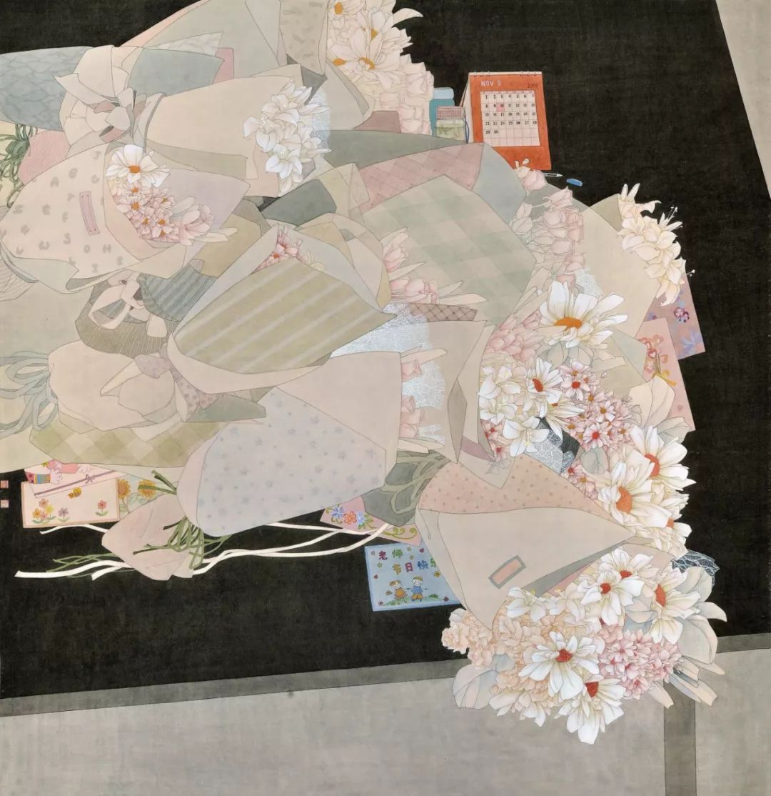 朱彤/南岳潮/240cm×197cm/纸本设色邹光辉/同心筑路/240cm×192cm/纸