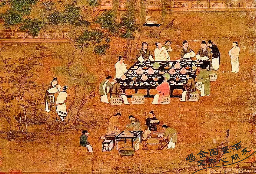 古代宴会背景图图片