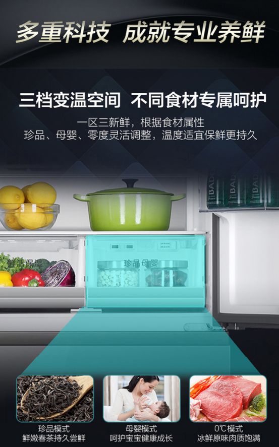 a性能获证产品推荐海尔bcd410wdcnu1无双冷藏冷冻箱