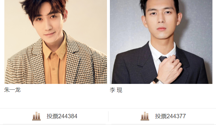 中国好演员朱一龙李现势均力敌如何给自己喜欢的演员投票