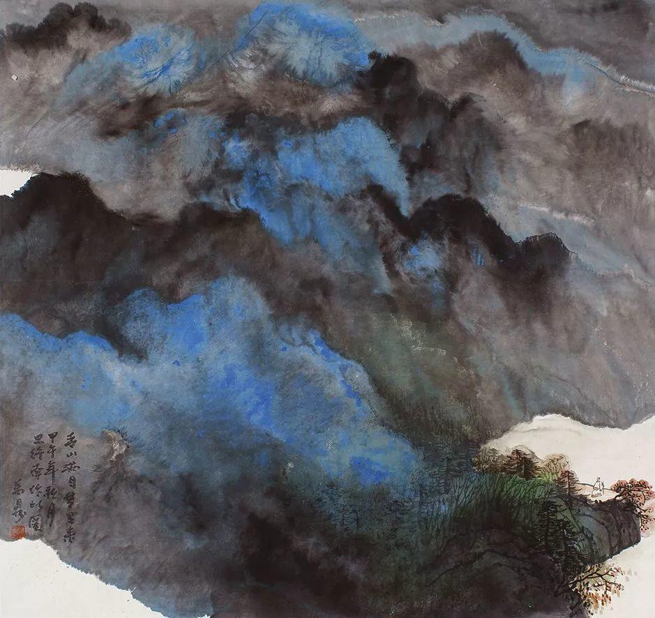 万鼎是长安画派中极具代表性的艺术家之一,其山水作品形成了鲜明而