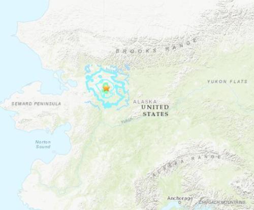 美国阿拉斯加发生5.2级地震震源深度17.5千米