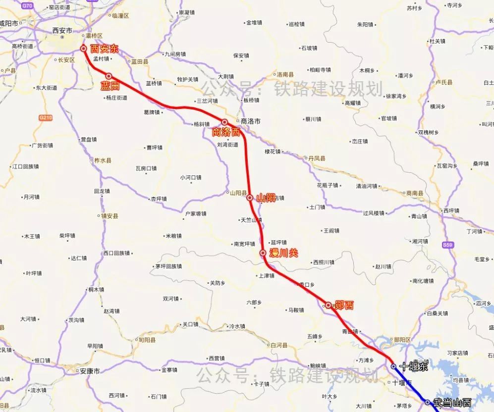 西安-十堰高铁线路行经渭河盆地及秦岭山地,连接关中平原与江汉平原