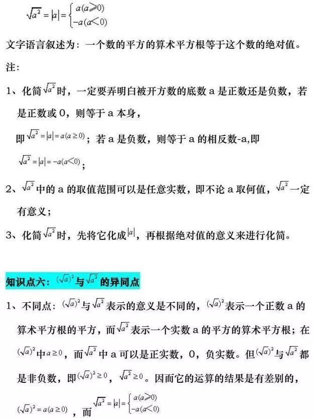 小樂給大家分享一份全面的二次根式難點總結,同學們要做好筆記哦!