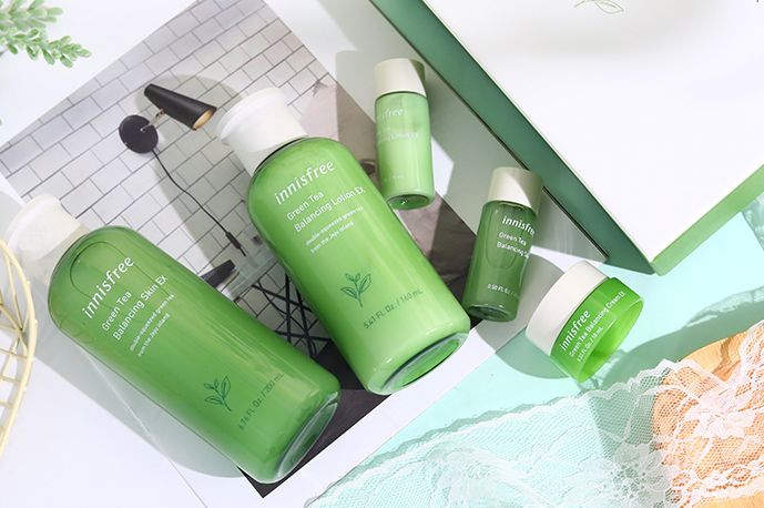 好用还不贵innisfree悦诗风吟绿茶水乳套盒
