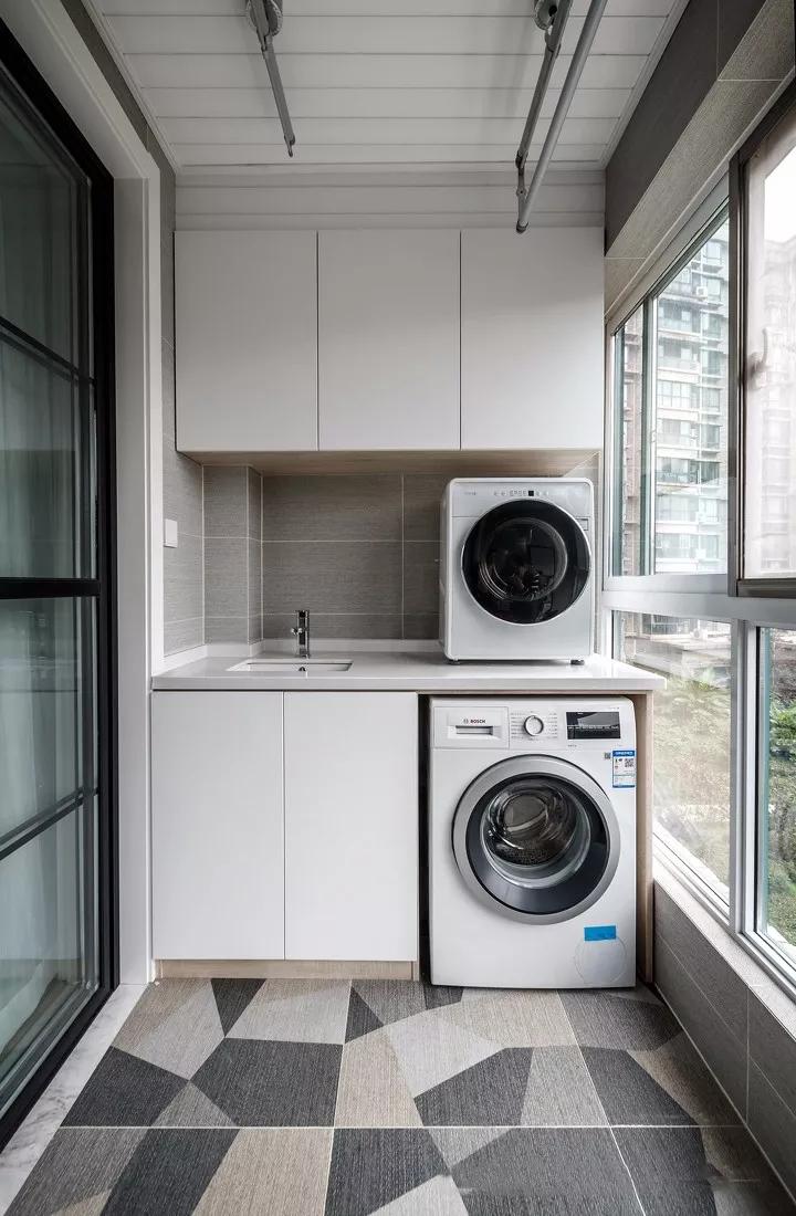 话题|家中洗衣机的安置方法,你还有比这更理想的方案?_阳台
