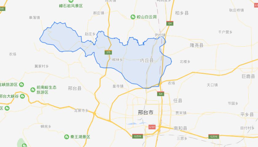 内丘县地图纸版图片