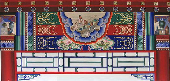 彩绘吊顶古代建筑上的不可或缺的苏式彩绘