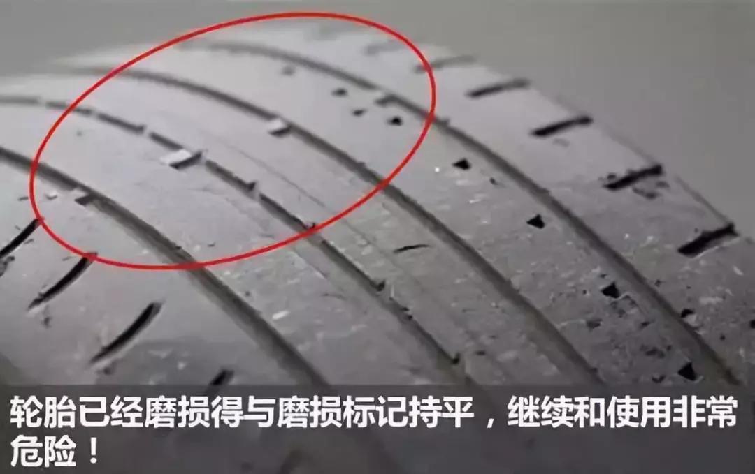 轮胎磨损标记怎么看图片