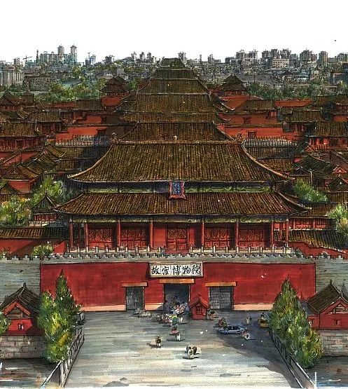90后马克笔插画师的故宫全景图惊艳手绘界耐得住寂寞终会繁花似锦