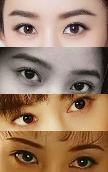 在这四双杏眼中哪一双老了之后眼形变长的可能性最大.