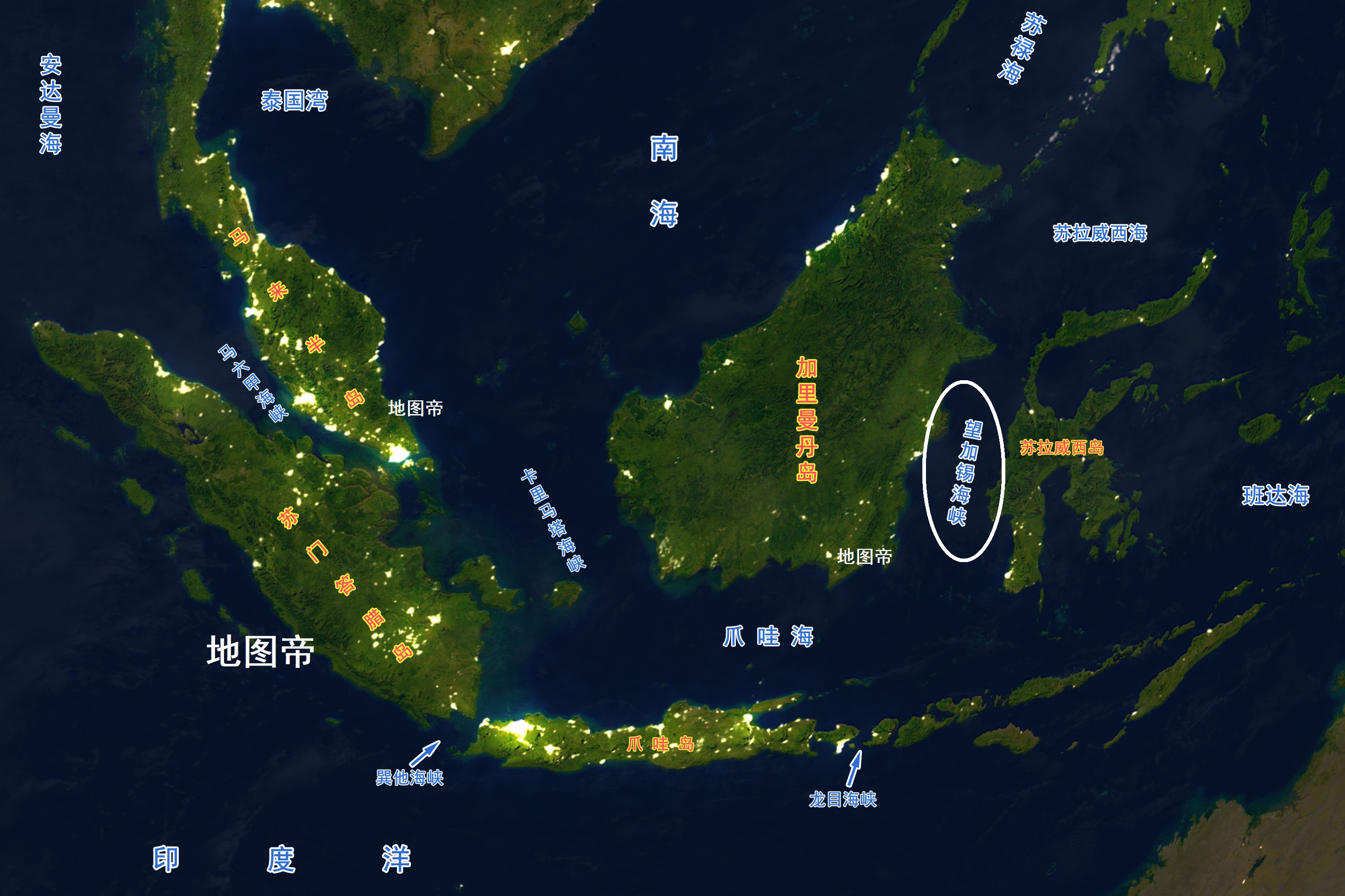 加里曼丹岛分属三个国家,北部为马来西亚的沙捞越州(面积12万多平方