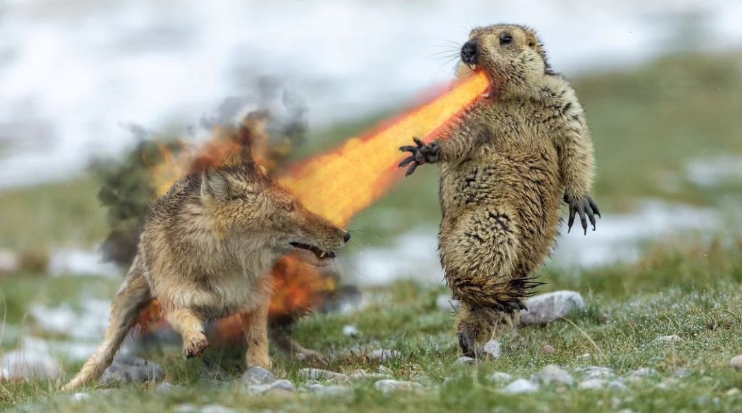 中国摄影师获奖后,这只土拨鼠被全世界网友玩坏了_鲍永清