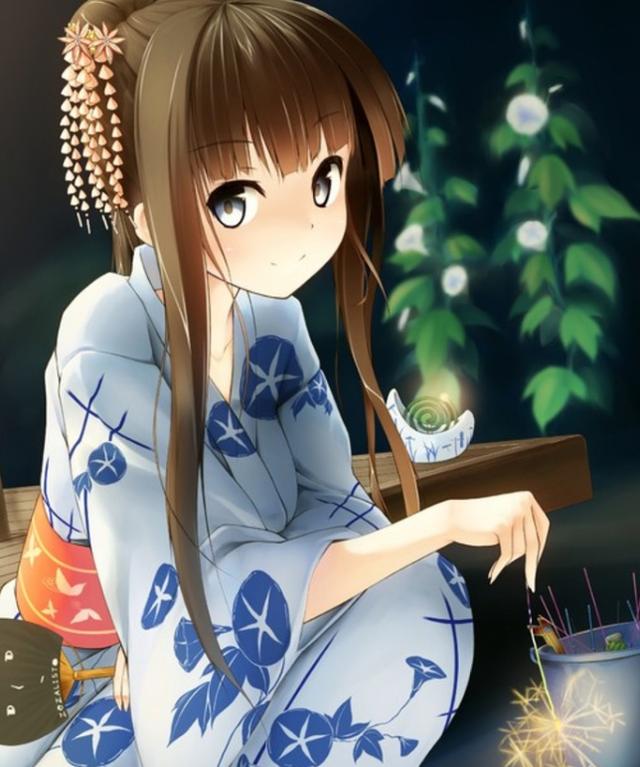 原创二次元和风美图可爱女生头像人见人爱的她们笑起来的样子真美