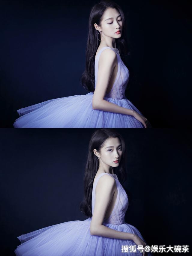 原创关晓彤又穿对了一身淡紫色纱裙仙气十足尽显灵动的少女气息